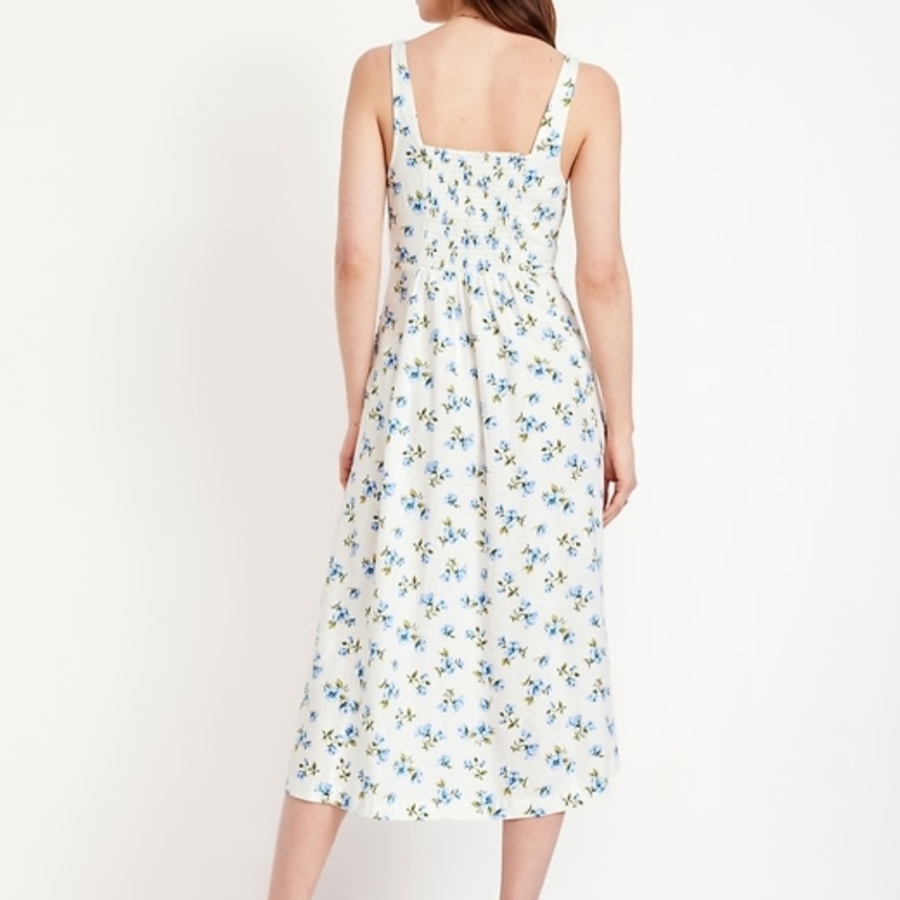 Old Navy Blue Floral Midi Dress - Picture 2 of 6